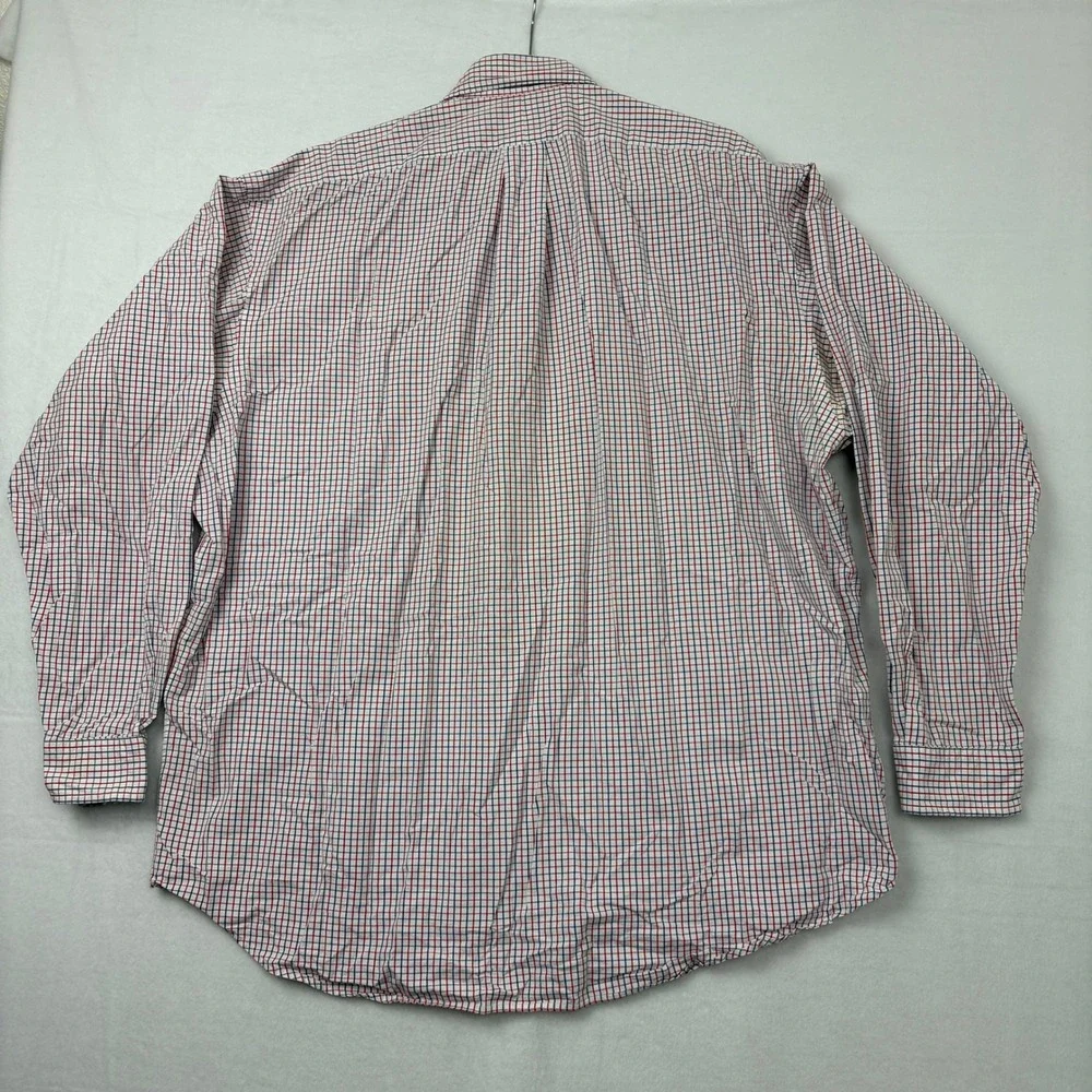 Polo Ralph Lauren Blake Shirt Mens XL Red Blue Plaid Cotton Long Sleeve Buttons